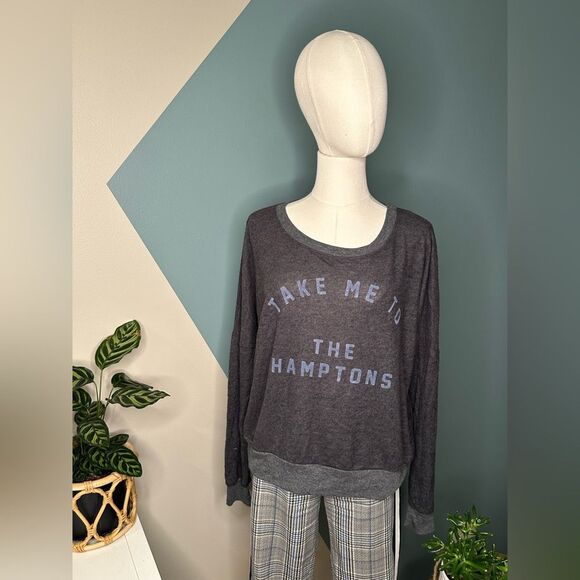 Project Social T Tops - Project Social T “Take Me to the Hamptons” Graphic Sweatshirt Pullover NWT Small